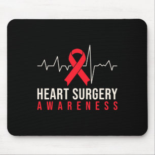 Open Heart Surgery Byp Awareness Heart Heart Surge Mouse Mat