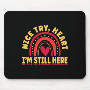 Open Heart Surgery Byp Awareness Heart I Never Tho Mouse Mat