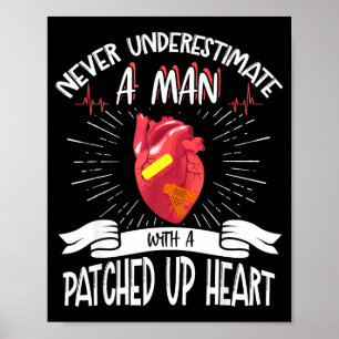 Open Heart Surgery Byp Awareness Heart Never  Poster