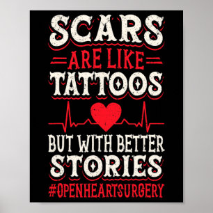 Open Heart Surgery Byp Awareness Heart Proud Mum O Poster