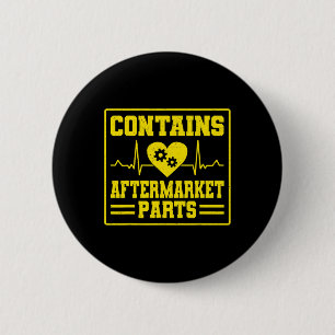 Open Heart Surgery Byp Awareness Heart Warrior 6 Cm Round Badge