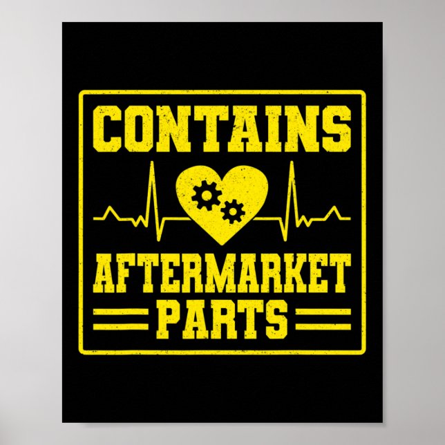 Open Heart Surgery Byp Awareness Heart Warrior  Poster (Front)