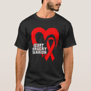 Open Heart Surgery Bypass Awareness Heart Heart Su T-Shirt