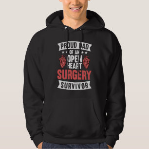 Open Heart Surgery Dad Bypass Recovery Bypass Hear Hoodie