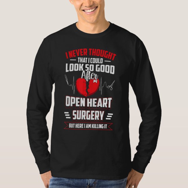 Open Heart Surgery Heart Bypass T-Shirt (Front)