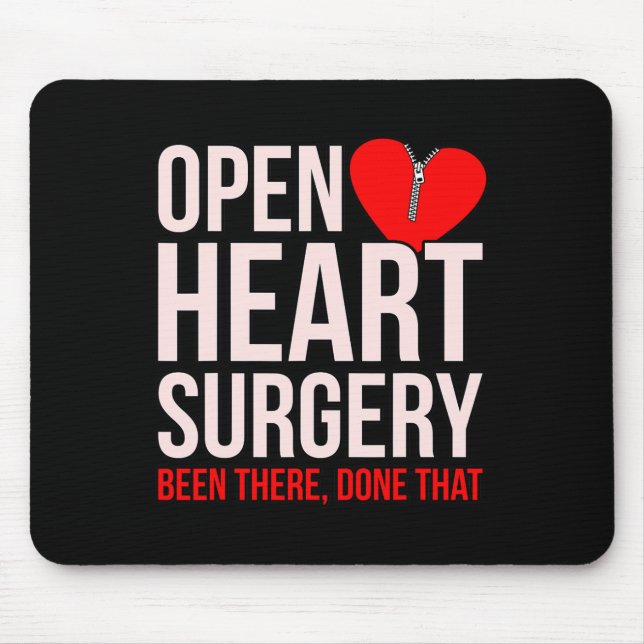 Open Heart Surgery Heart Disease Awareness Survivo Mouse Mat (Front)