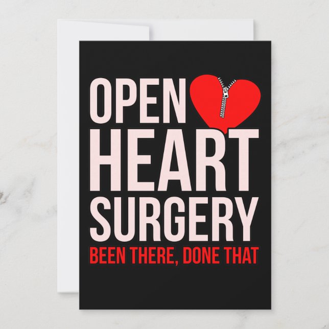 Open Heart Surgery Heart Disease Awareness Survivo Thank You Card (Front)