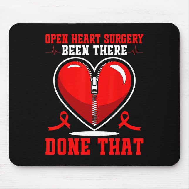 Open Heart Surgery Patients Heart Disease Awarenes Mouse Mat (Front)