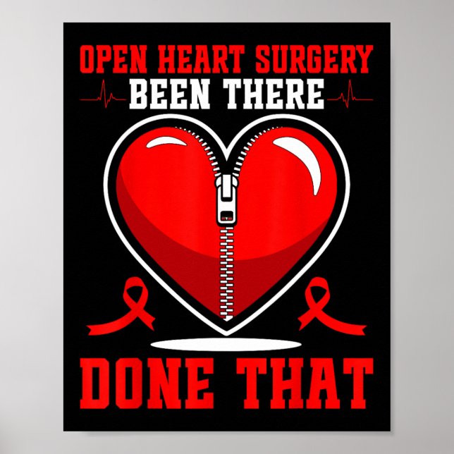 Open Heart Surgery Patients Heart Disease Awarenes Poster (Front)