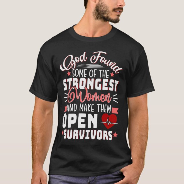 Open Heart Surgery Shirt Gift Recovery Survivor (Front)