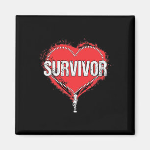 Open Heart Surgery Survivor Cardiac New Life Gift Magnet