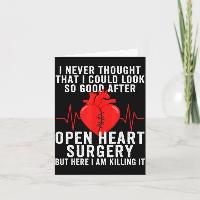Open Heart Surgery Survivor Coronary Artery Byp  Card (Front)
