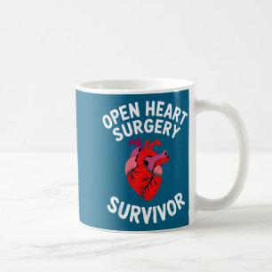Open Heart Surgery Survivor Heart Attack Warrior E Coffee Mug