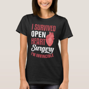 Open Heart Surgery Survivor Warrior Bypass Heart T-Shirt