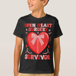 Open heart surgery survivor warrior heart disease T-Shirt
