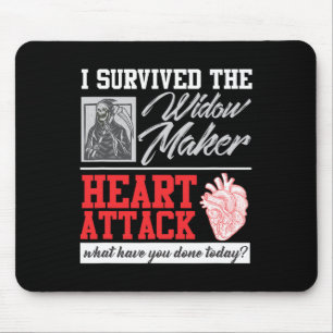 Open Heart Surgery Survivor Widow Maker Heart Atta Mouse Mat