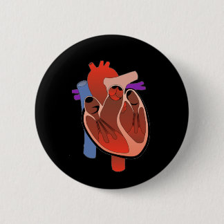 Open Hearted 6 Cm Round Badge