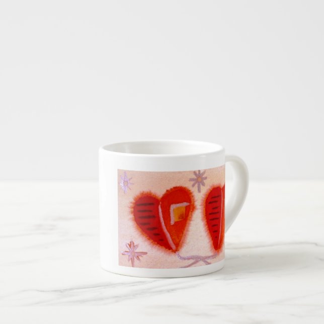 ...open hearts...art by Jutta Gabriel... Espresso Cup (Front Right)