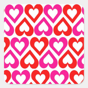 Open Hearts Square Sticker