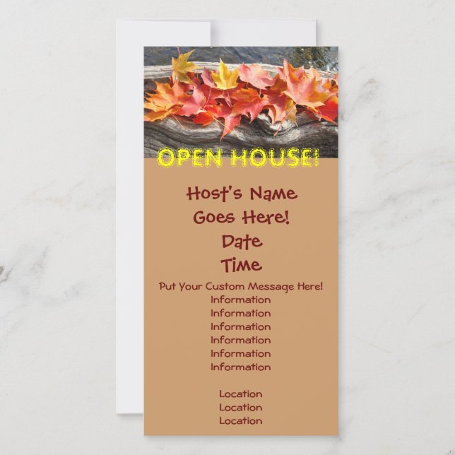 OPEN HOUSE! Announcement Event Invitation Cards (Front)