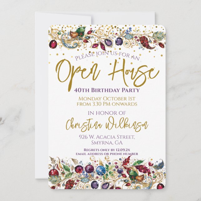 Open House Birthday Party Invitation (Front)
