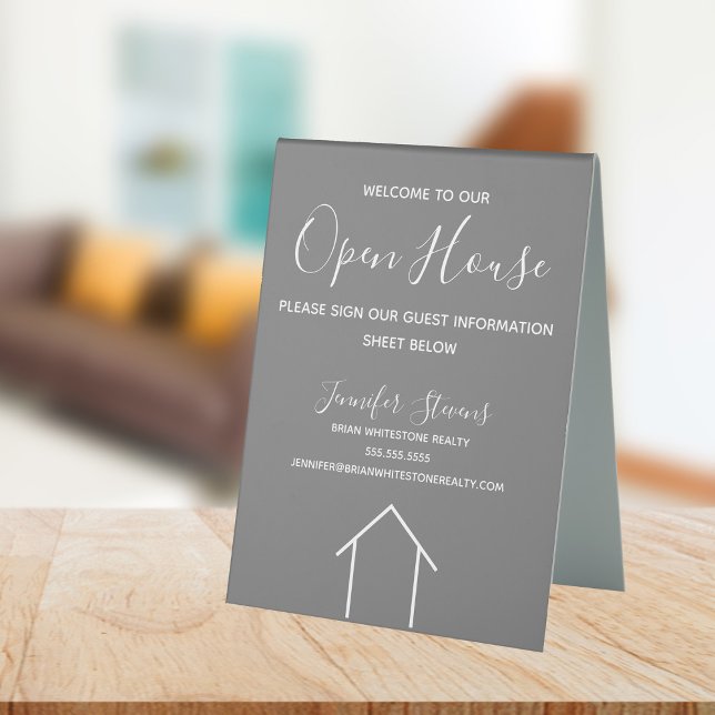 Open House Custom Real Estate Company Chic Grey (Creator Uploaded)