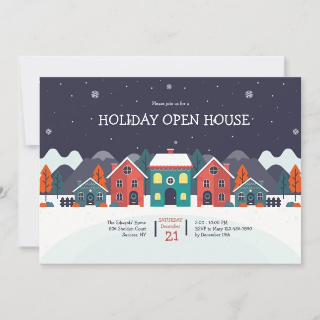 Open House Holiday Invitation (Front)