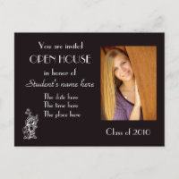 open house invitation postcard