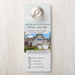 Open House Invitation Real Estate Farming Door Han Hanger