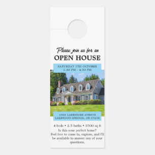 Open House Invitation Real Estate Farming Door Han Hanger