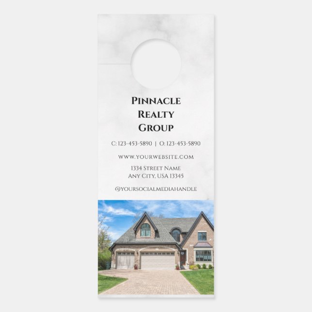 Open House Invitation Real Estate Farming Door Han Hanger (Front)