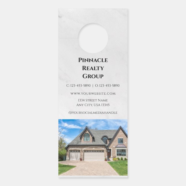 Open House Invitation Real Estate Farming Door Han Hanger (Front)