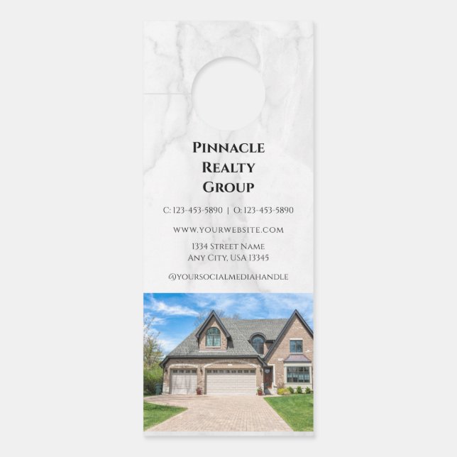 Open House Invitation Real Estate Farming Door Han Hanger (Front)