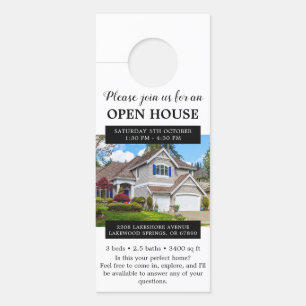 Open House Invitation Real Estate Farming Door Hanger