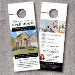 Open House Invitation Real Estate Farming Door Hanger<br><div class="desc">🏠 Real Estate Open House Door Hanger Tag • Neighbourhood Flyer • Modern Real Estate Farming Tools 🏠 Are you ready to take your marketing efforts to the next level? We take the time and stress out of making your own marketing materials with our professionally designed and easy-to-edit templates. Simply...</div>