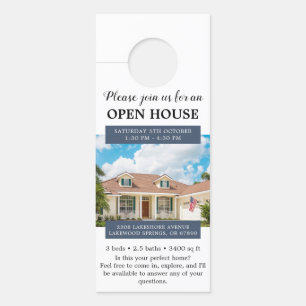 Open House Invitation Real Estate Farming Door Hanger