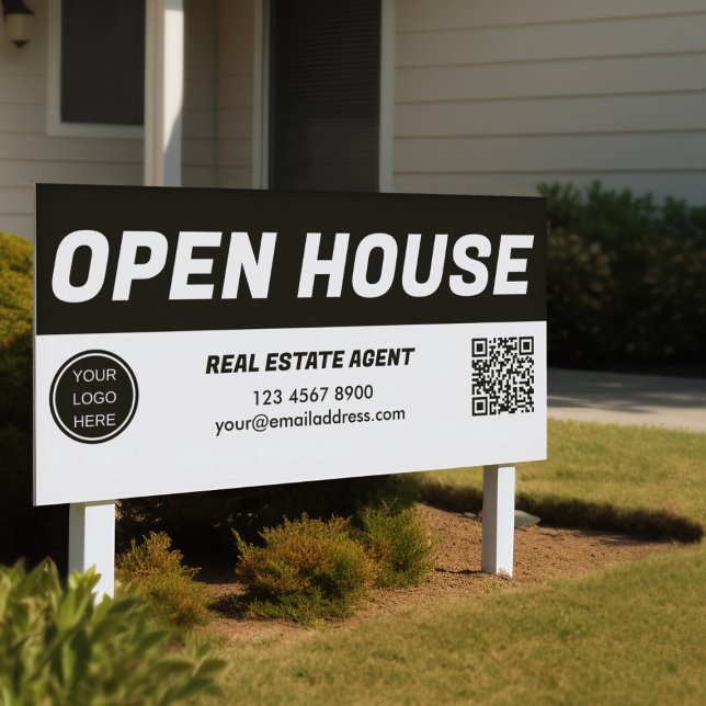 Open House l Black & White Real Estate  Banner (Creator Uploaded)