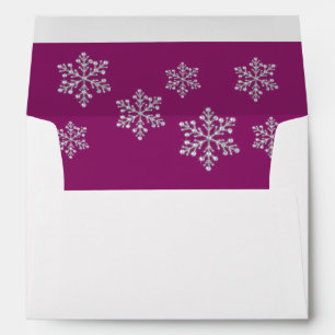 Open House Magenta Crystal Snowflake 5X7 Envelope