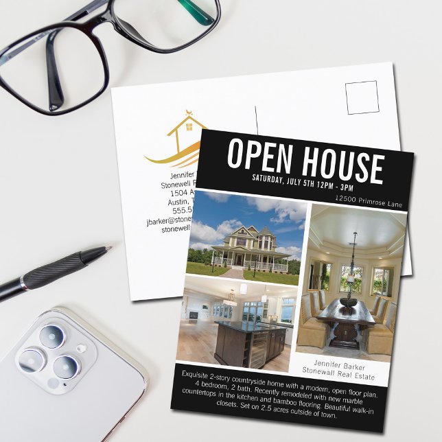 Open House Modern Real Estate Company Listing Postcard (Creator Uploaded)