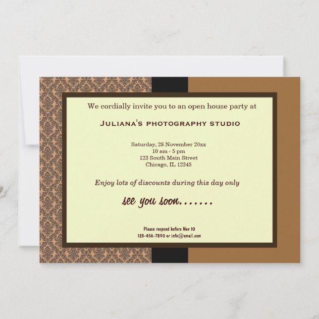 Open House New Business Invitation (Front)