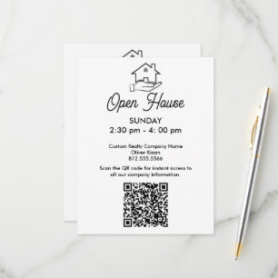 Open House Photo Arrow Real Estate Yard RSVP Card