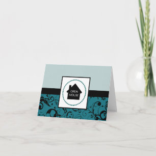 open house : professional damask invitation