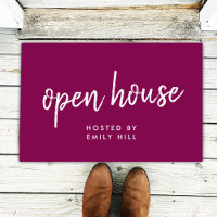 Open House Property Listing Pink Real Estate