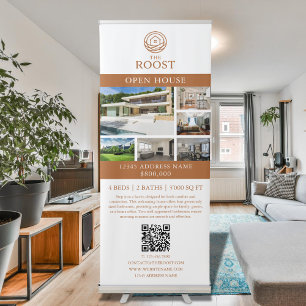 Open House Real Estate Modern Professional Photo Retractable Banner