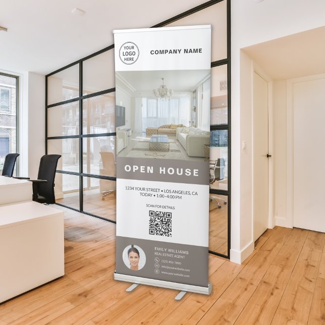 Open House Real Estate Realtor Retractable Banner (Open House Real Estate Realtor Retractable Banner)