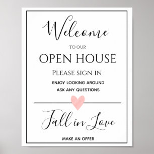 Open House Real Estate Sign, Real Estate Poster