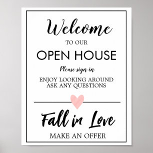 Open House Real Estate Sign, Real Estate Poster