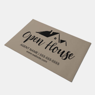 Open House Realtor Door Mat