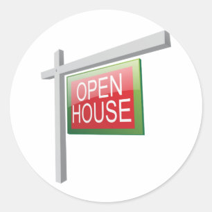 Open House Sign Stickers