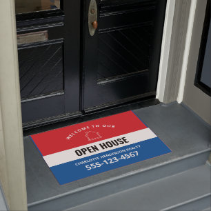Open House Welcome Sign Doormat